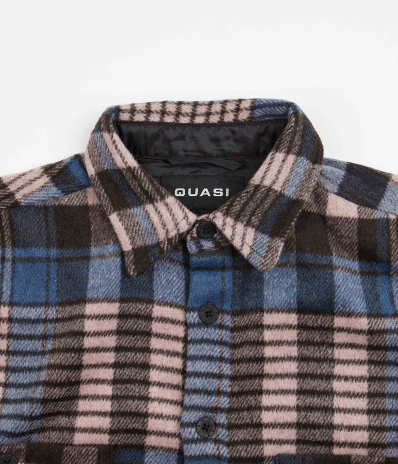 Quasi Screen Long Sleeve Flannel Shirt in Puce