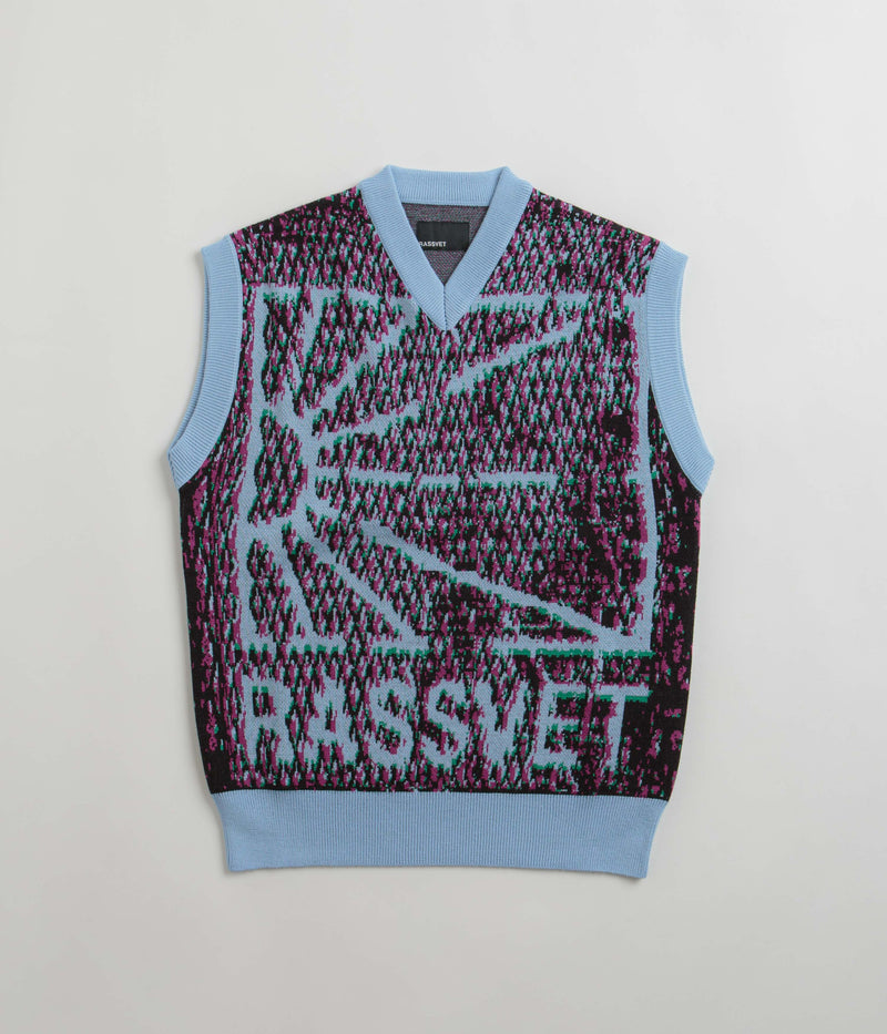 Rassvet Mesh Camo Sleeveless Jumper in Blue