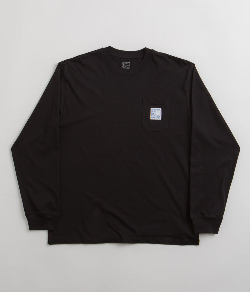 Rassvet Pocket Tag Long Sleeve T-Shirt in Black
