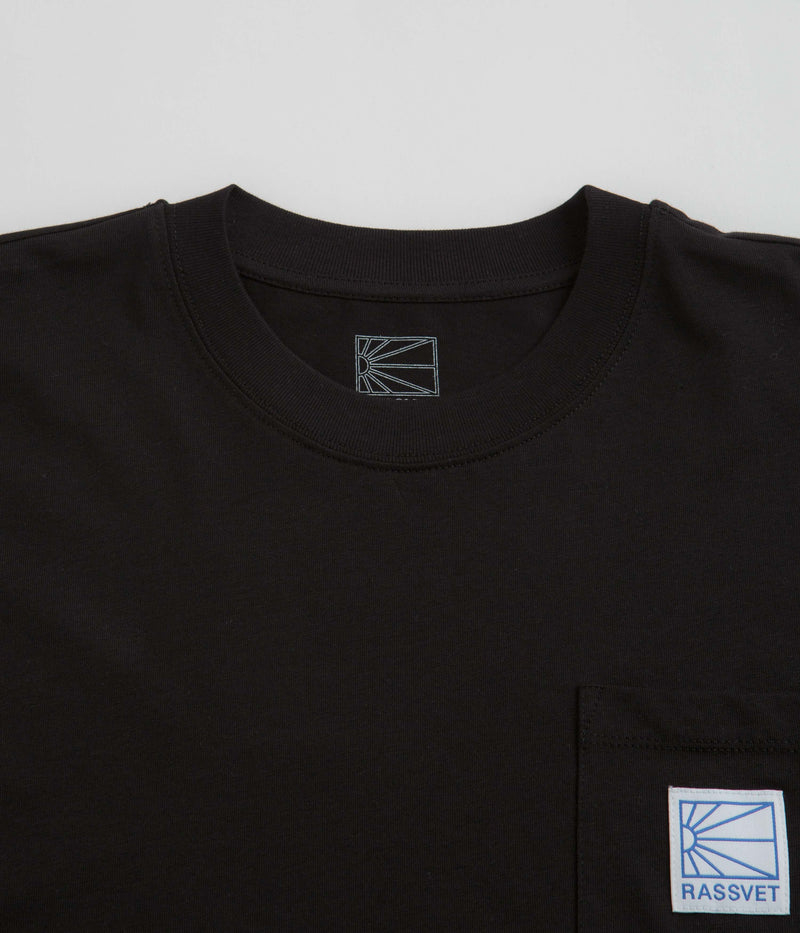Rassvet Pocket Tag Long Sleeve T-Shirt in Black