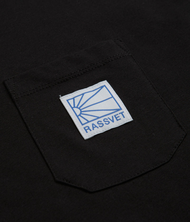 Rassvet Pocket Tag Long Sleeve T-Shirt in Black