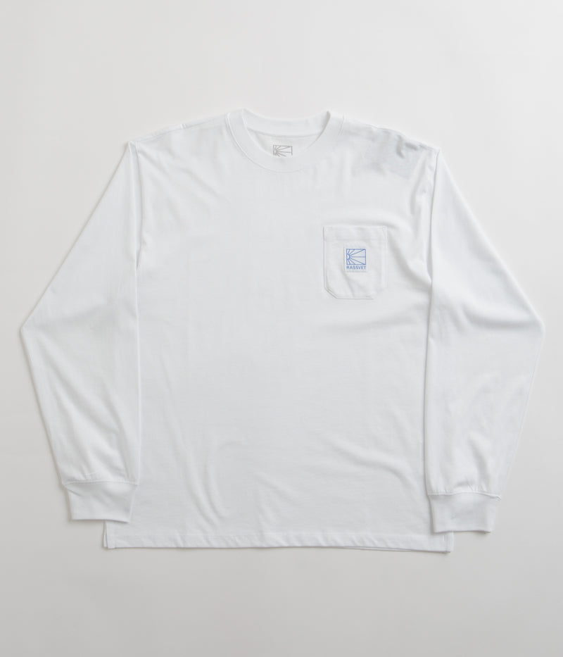 Rassvet Pocket Tag Long Sleeve T-Shirt in White