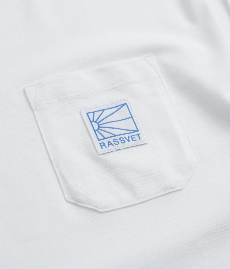 Rassvet Pocket Tag Long Sleeve T-Shirt in White