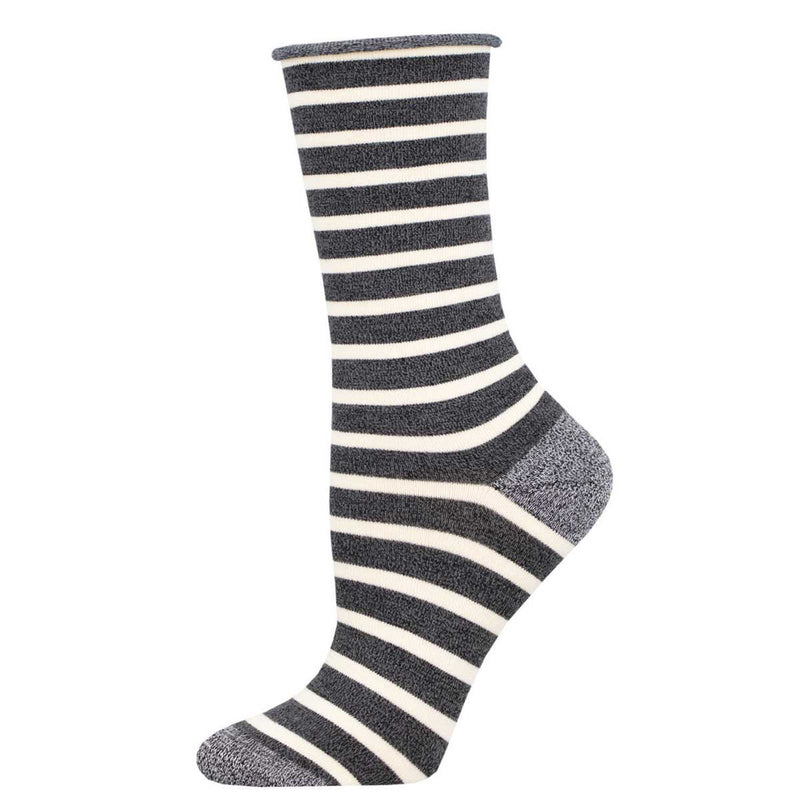 Sailor Stripe - Women's Bamboo Roll Top Crew