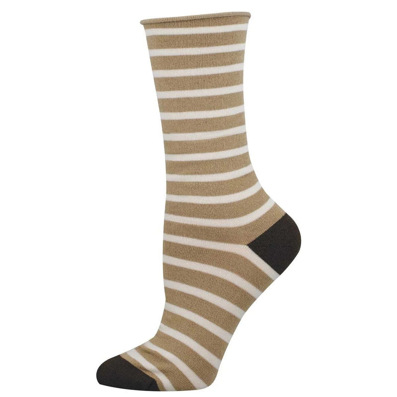 Sailor Stripe - Women's Bamboo Roll Top Crew