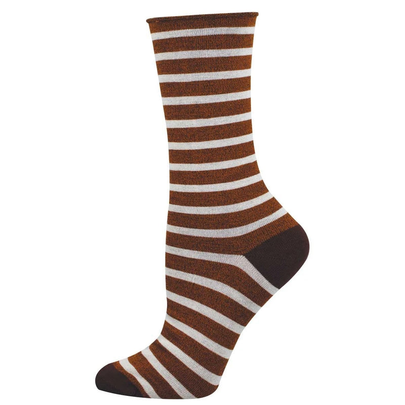 Sailor Stripe - Women's Bamboo Roll Top Crew