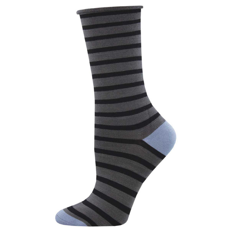 Sailor Stripe - Women's Bamboo Roll Top Crew