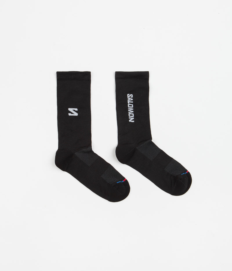 Salomon 365 Crew Socks in Black and White