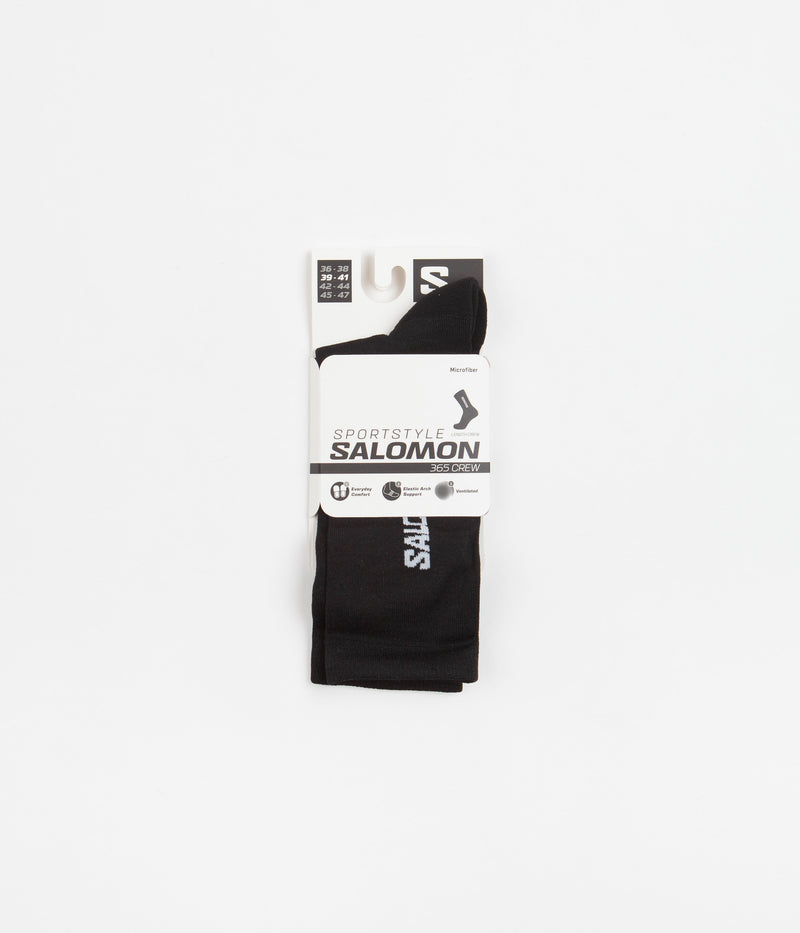 Salomon 365 Crew Socks in Black and White