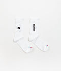 Salomon 365 Crew Socks in White and Black