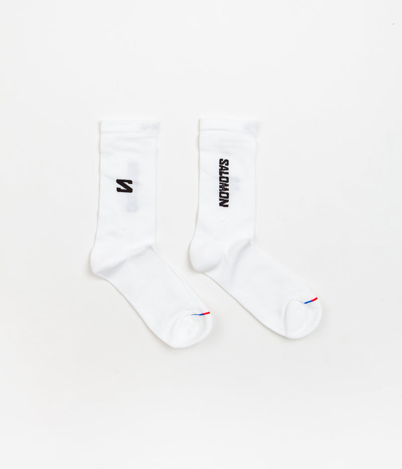 Salomon 365 Crew Socks in White and Black