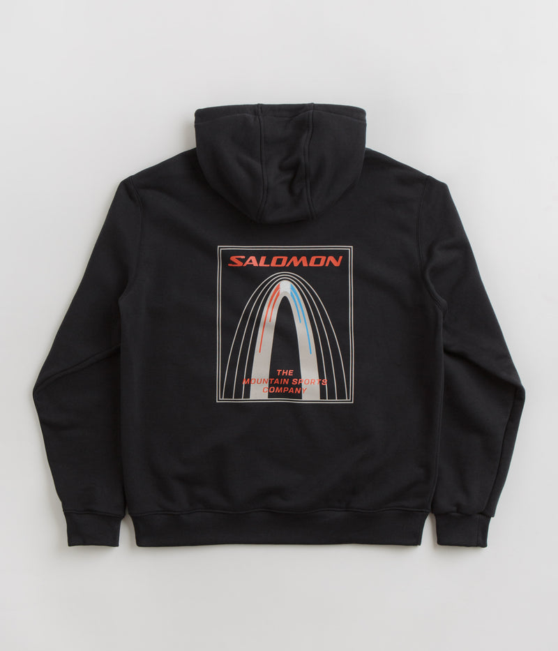 Salomon Bow Graphic Hoodie in Deep Black