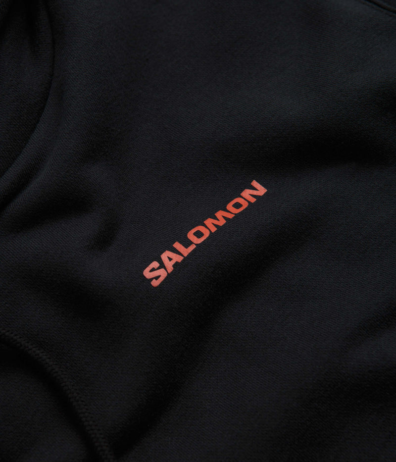 Salomon Bow Graphic Hoodie in Deep Black