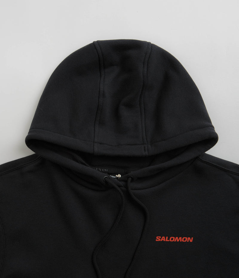 Salomon Bow Graphic Hoodie in Deep Black