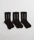 Salomon Everyday Crew Socks (3 Pack) in Black and Black / Black