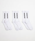 Salomon Everyday Crew Socks (3 Pack) in White and White / White