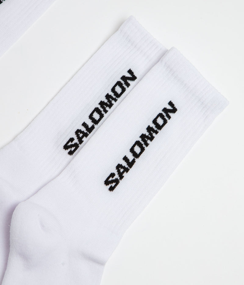 Salomon Everyday Crew Socks (3 Pack) in White and White / White