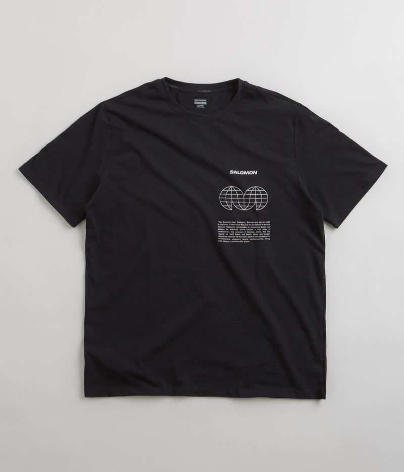 Salomon Globe Graphic T-Shirt in Deep Black