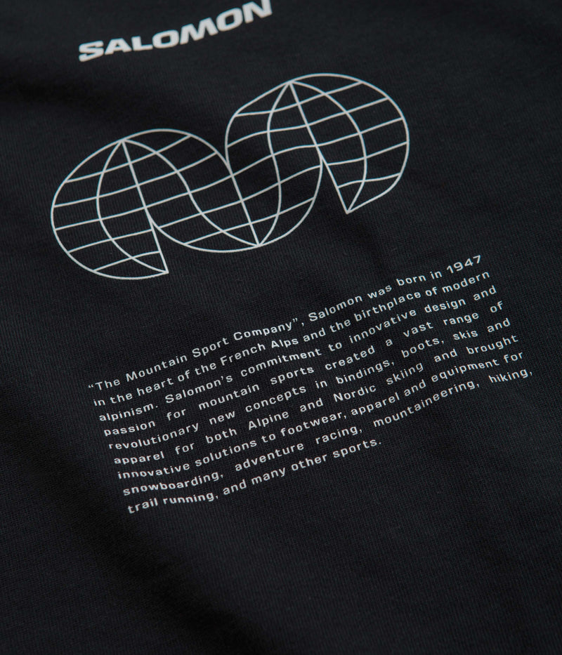 Salomon Globe Graphic T-Shirt in Deep Black