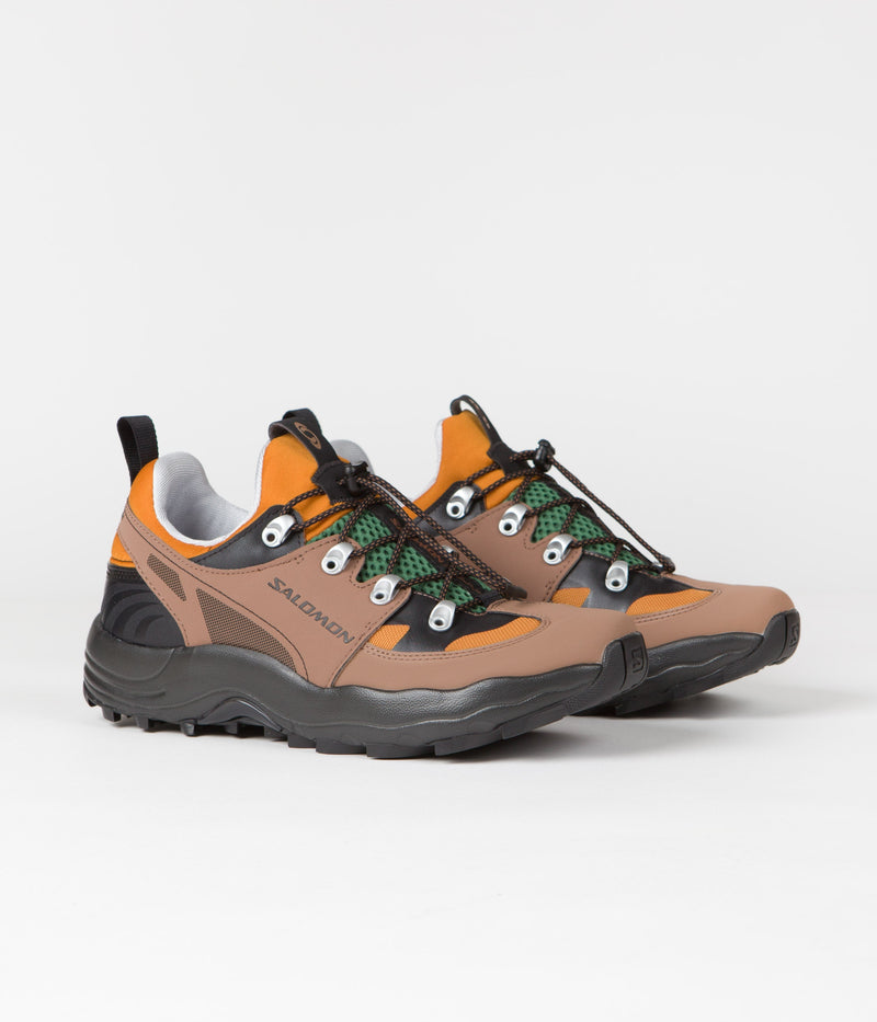Salomon Raid Wind 75th Anniversary Shoes in Golden Oak and Acorn / Black