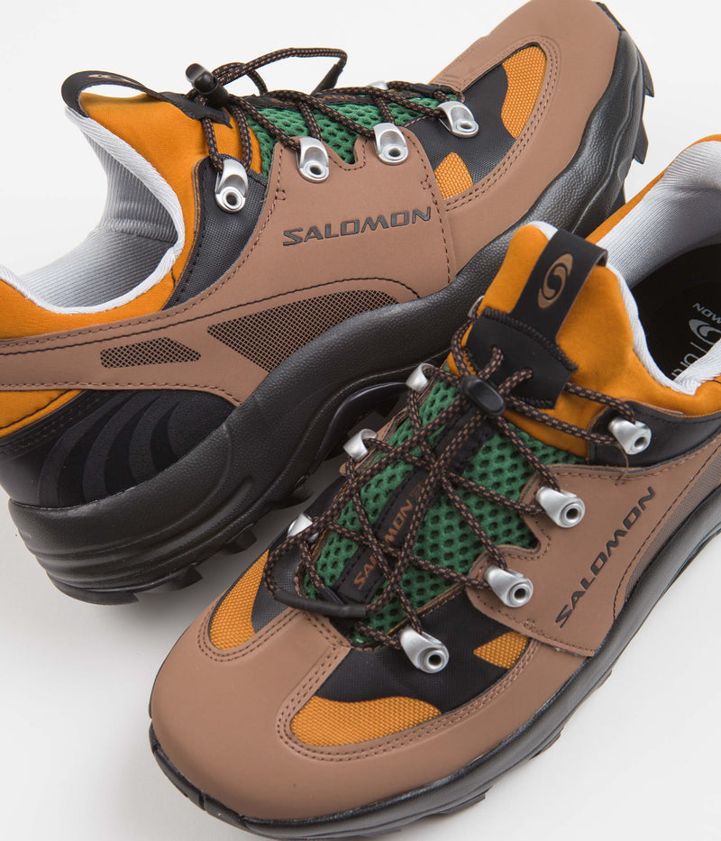 Salomon Raid Wind 75th Anniversary Shoes in Golden Oak and Acorn / Black