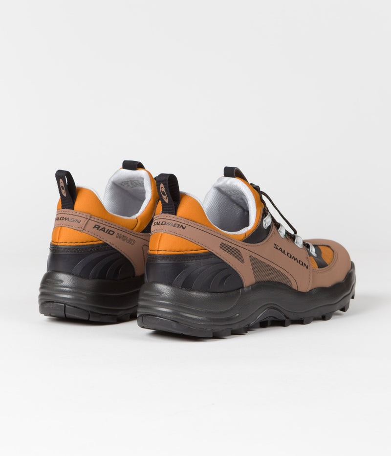 Salomon Raid Wind 75th Anniversary Shoes in Golden Oak and Acorn / Black
