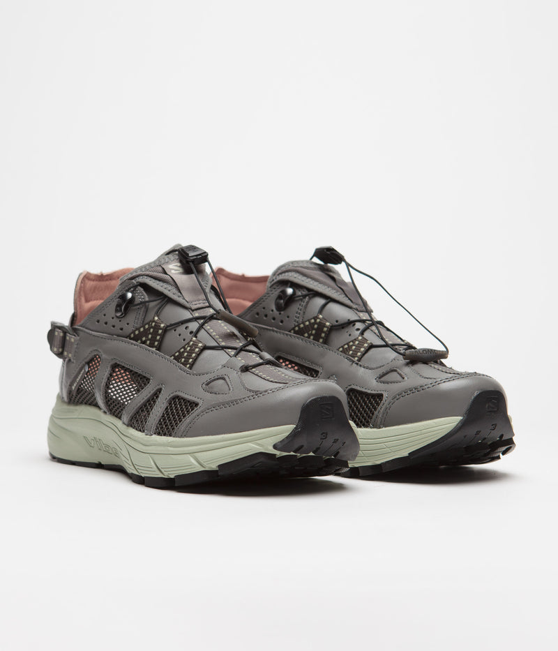 Salomon Techsonic LTR Shoes in Pewter and Desert Sage / Beluga