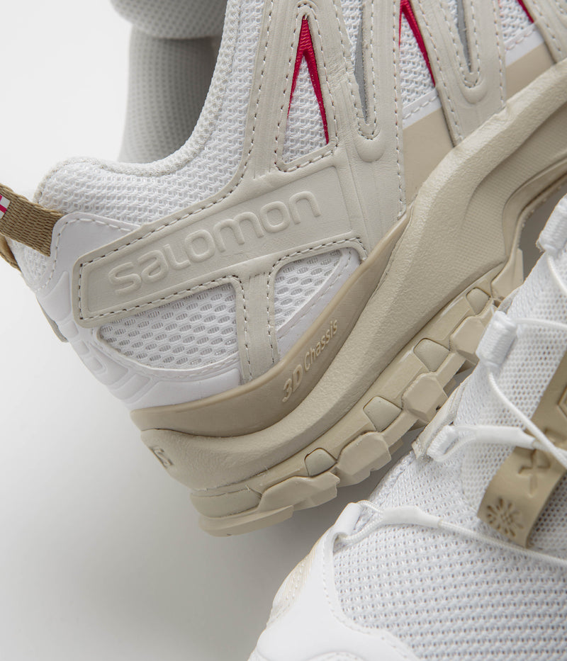 Salomon XA Pro 3D La Yaute Shoes in White and White Pepper / High Risk Red