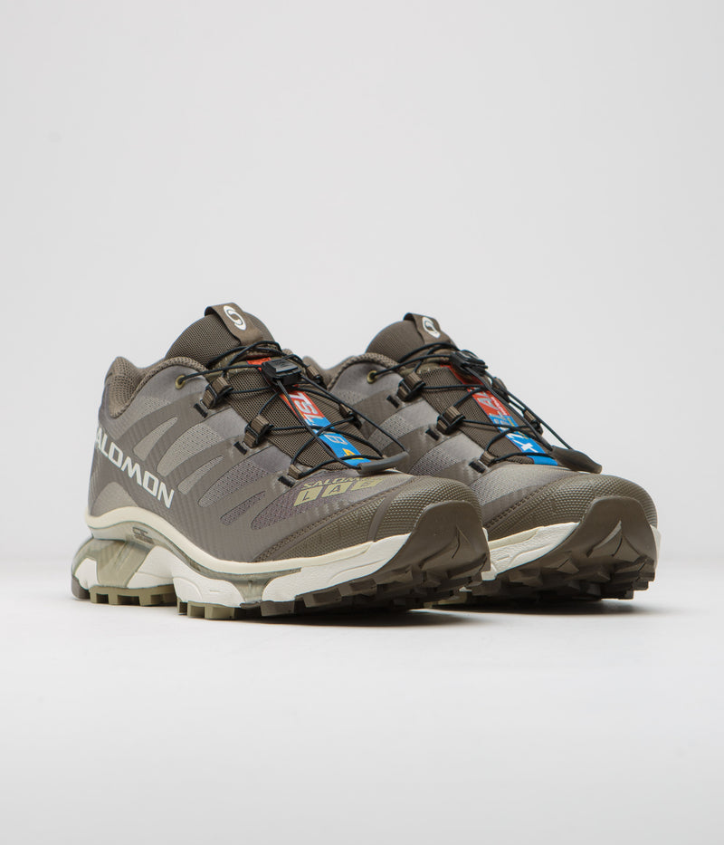 Salomon XT-4 OG Aurora Borealis Shoes in Canteen and Transparent Yellow / Dried Herb