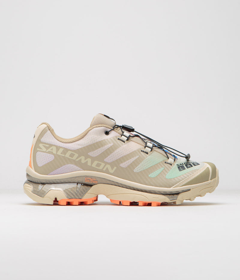 Salomon XT-4 OG Aurora Borealis Shoes in Shortbread and Bird Of Paradise / Black