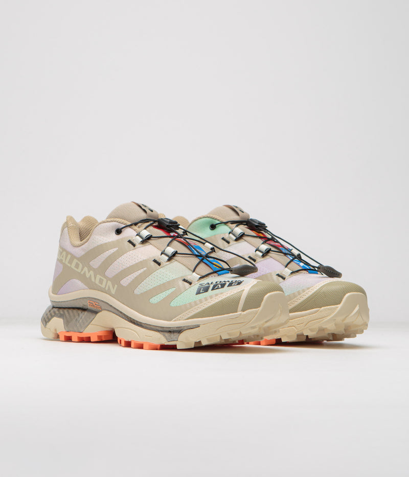 Salomon XT-4 OG Aurora Borealis Shoes in Shortbread and Bird Of Paradise / Black