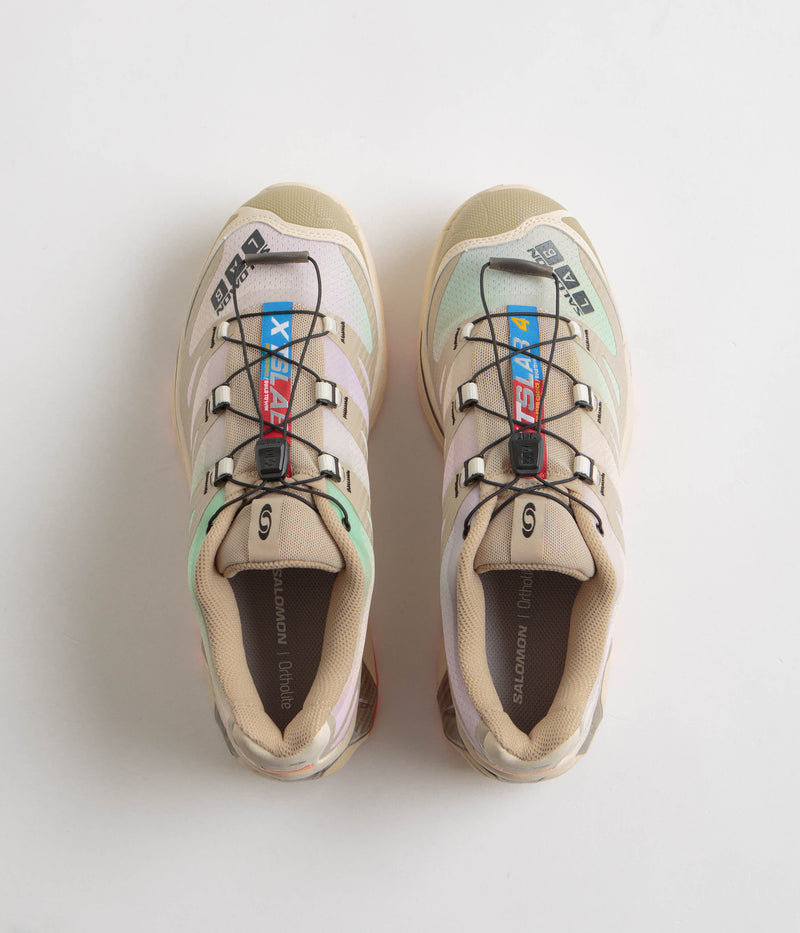 Salomon XT-4 OG Aurora Borealis Shoes in Shortbread and Bird Of Paradise / Black