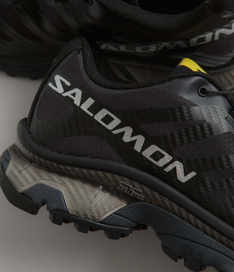 Salomon XT-4 OG Shoes in Black and Ebony / Silver Metallic X
