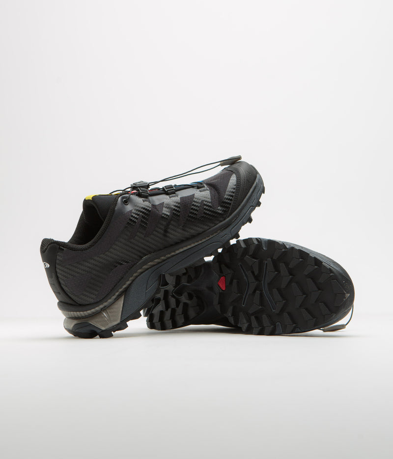 Salomon XT-4 OG Shoes in Black and Ebony / Silver Metallic X