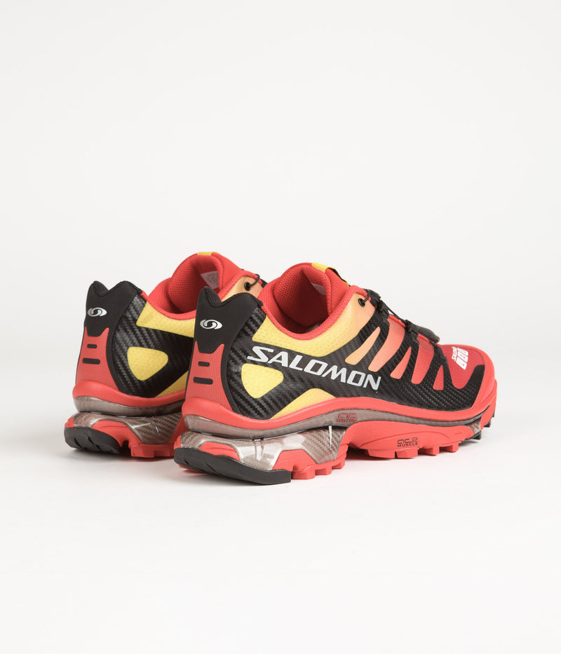Salomon XT-4 OG Shoes in Fiery Red and Black / Empire Yellow