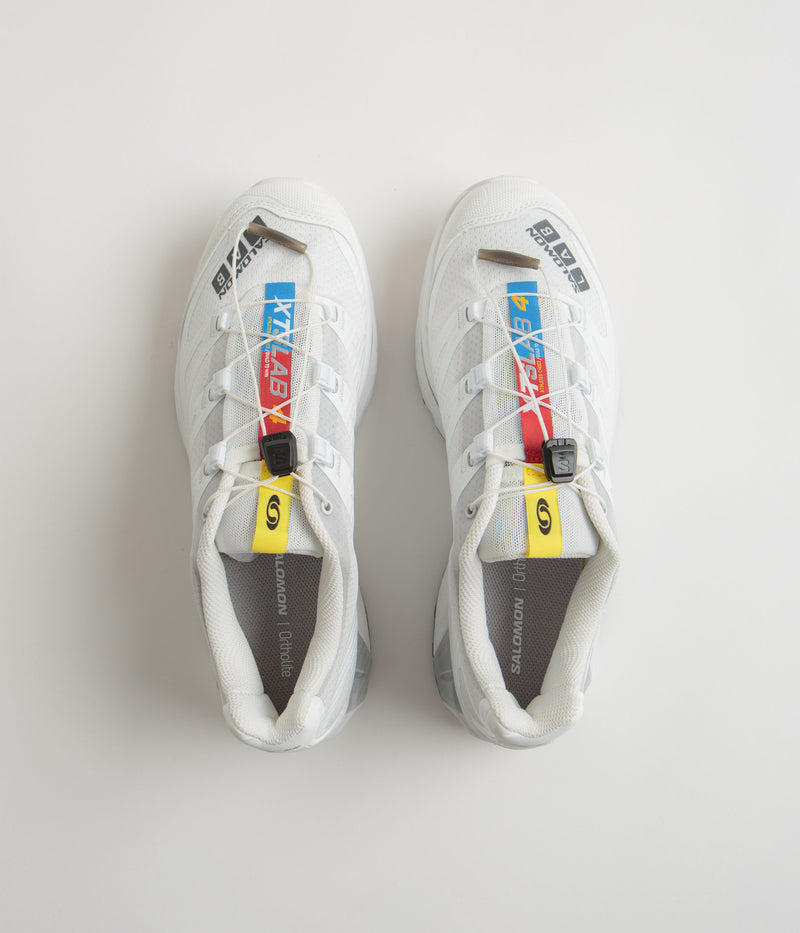 Salomon XT-4 OG Shoes in White and Ebony / Lunar Rock