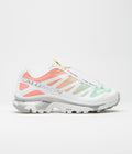 Salomon XT-4 OG Shoes in White and Green Ash / Coral