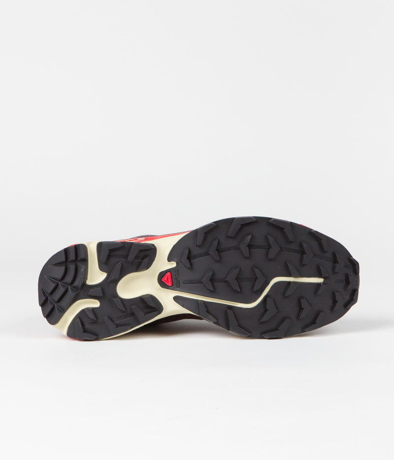 Salomon XT-4 Shoes in Bitter Chocolate and Mocha Mousse / Fiery Red