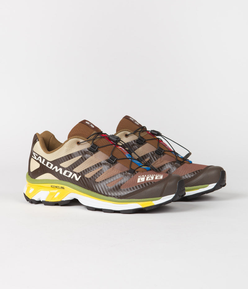 Salomon XT-4 Shoes in Delicioso and Toffee / Empire Yellow