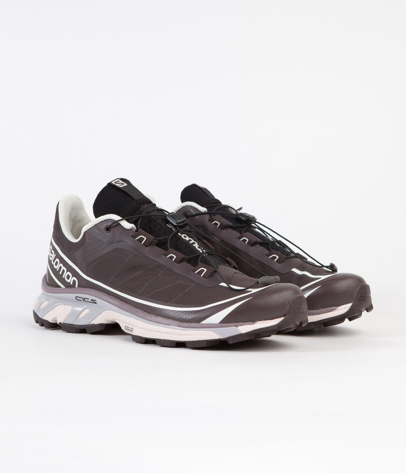 Salomon XT-6 FT Shoes in Shale and Chocolate Plum / Morganite