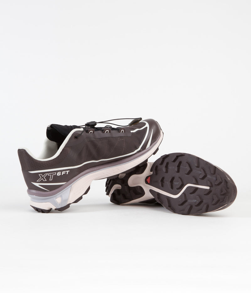 Salomon XT-6 FT Shoes in Shale and Chocolate Plum / Morganite