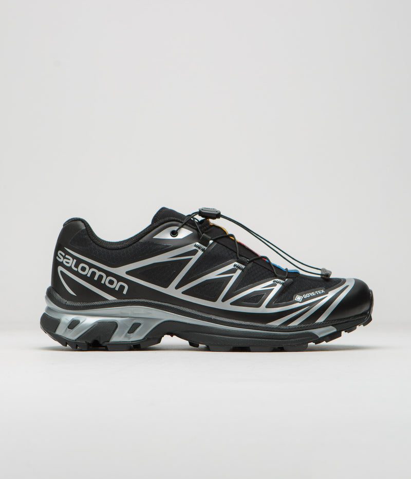 Salomon XT-6 GTX Shoes in Black and Black / Silver