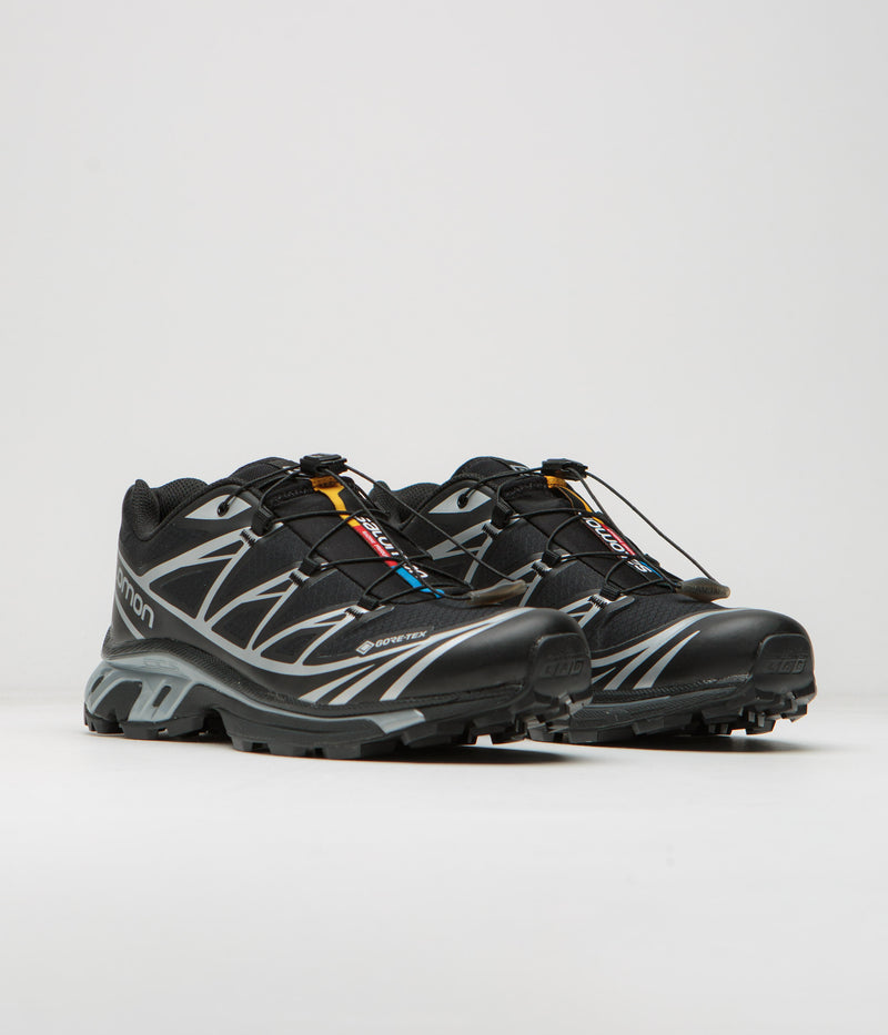 Salomon XT-6 GTX Shoes in Black and Black / Silver