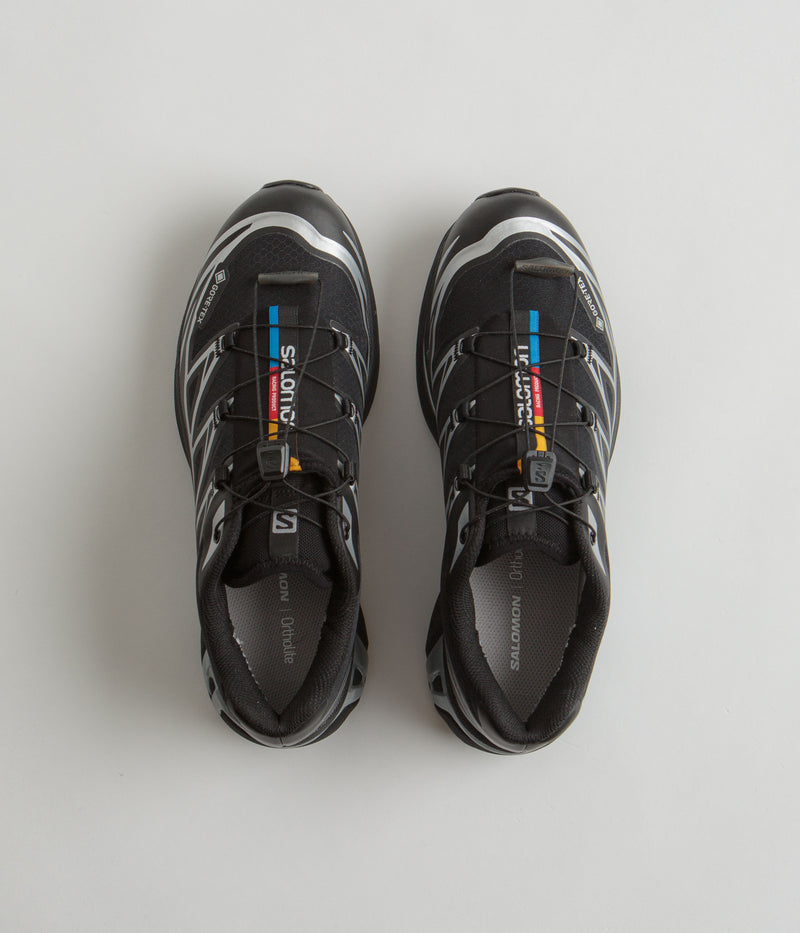 Salomon XT-6 GTX Shoes in Black and Black / Silver