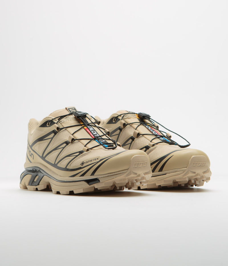 Salomon XT-6 GTX Shoes in Safari and Safari / Black