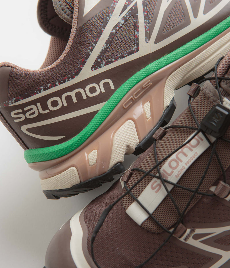 Salomon XT-6 Mindful 2 Shoes in Falcon and Almond Milk / Bright Green