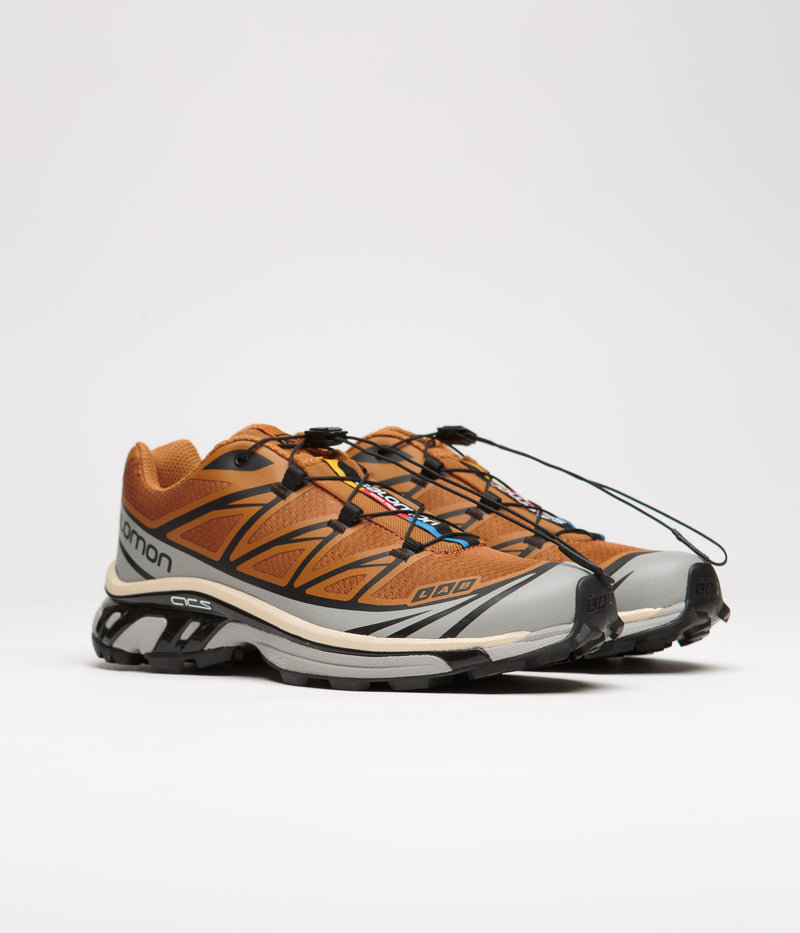 Salomon XT-6 Shoes in Cathay Spice and Quarry / Rose Cloud