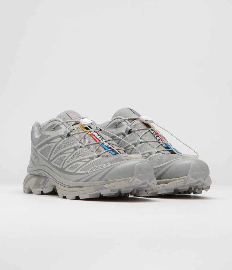 Salomon XT-6 Shoes in Ghost Gray and Ghost Gray / Gray Flannel