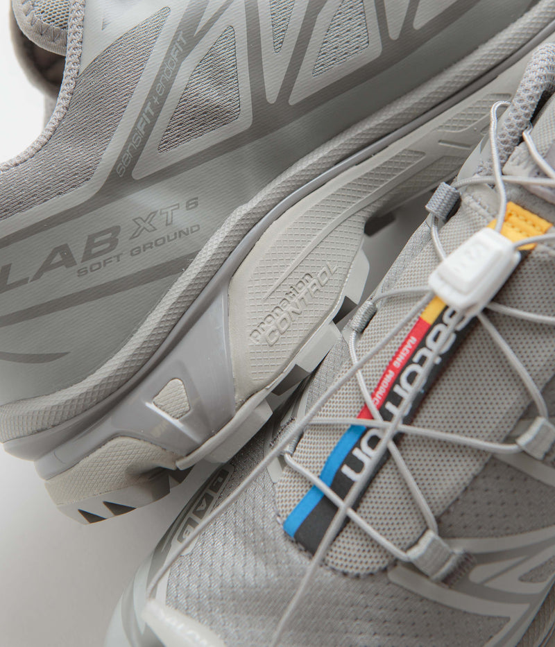 Salomon XT-6 Shoes in Ghost Gray and Ghost Gray / Gray Flannel