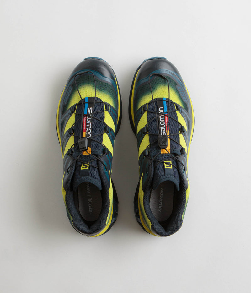 Salomon XT-6 Skyline Shoes in Carbon and Sunny Lime / Sulphur Spring